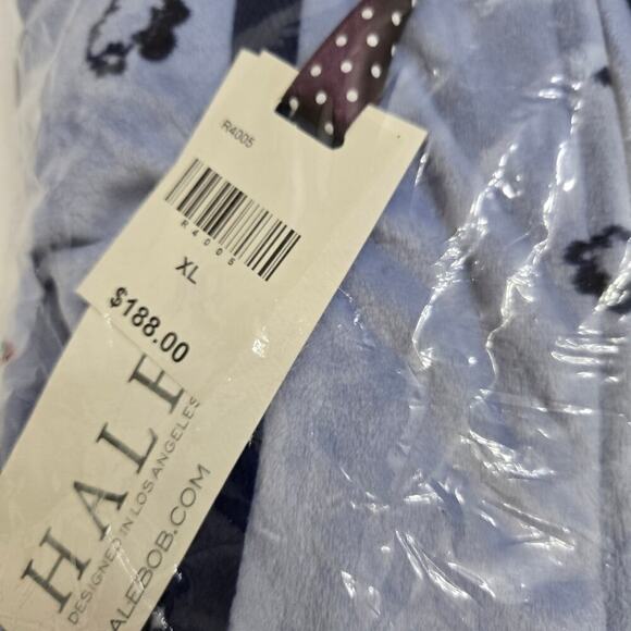 NWT Hale Bob Pajama Jumpsuit XL Soft Velour Hoodie One Piece PJs All-over Poodle - Picture 5 of 5